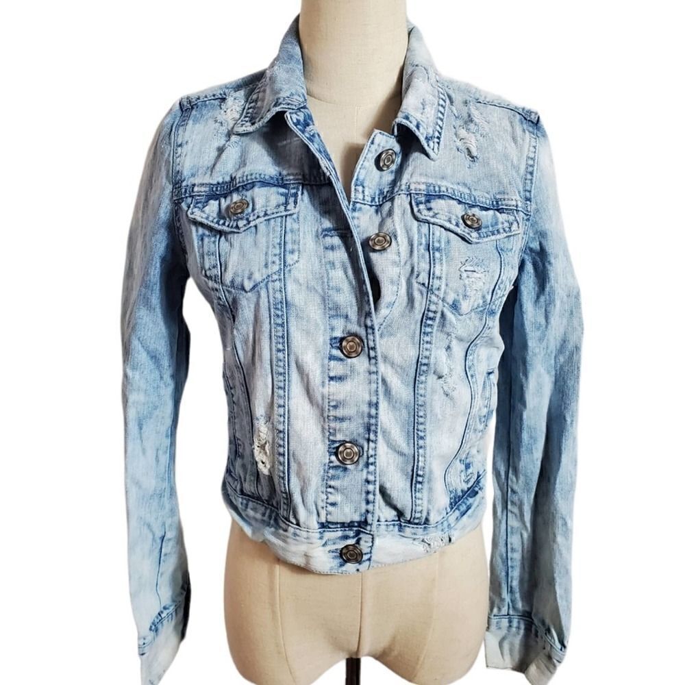 Bethany Mota Distressed Denim Jacket